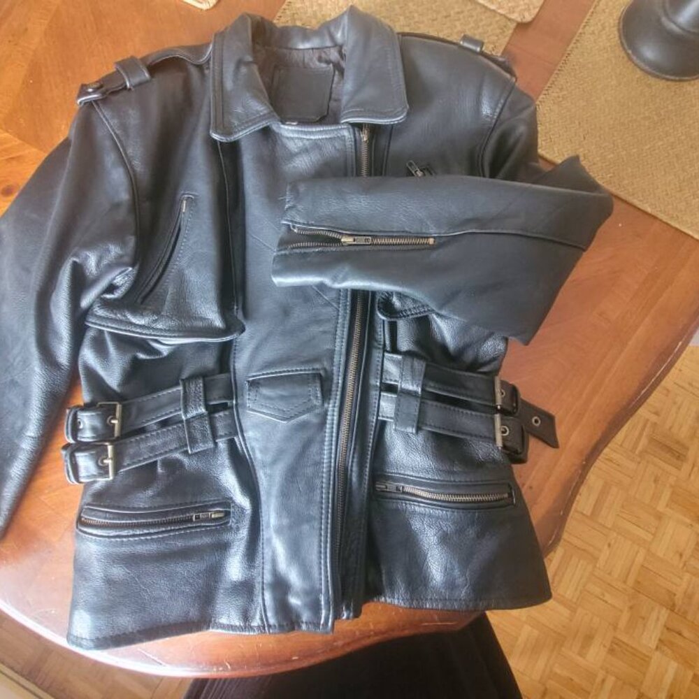 Coat perfecto thick leather adjustable